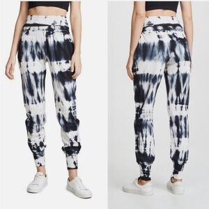 Young Fabulous & Broke Groove Tie Dye Jogger Pants Ribbed Foldover Waist XS
